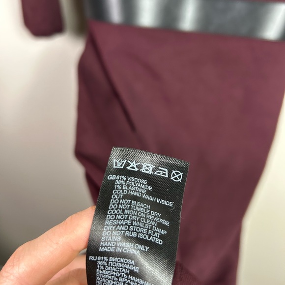 Reiss | Luisa Tailored Wrap Dress Berry - Picture 6 of 7